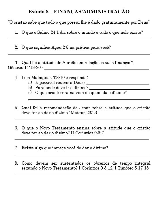 Estudo bíblico 8